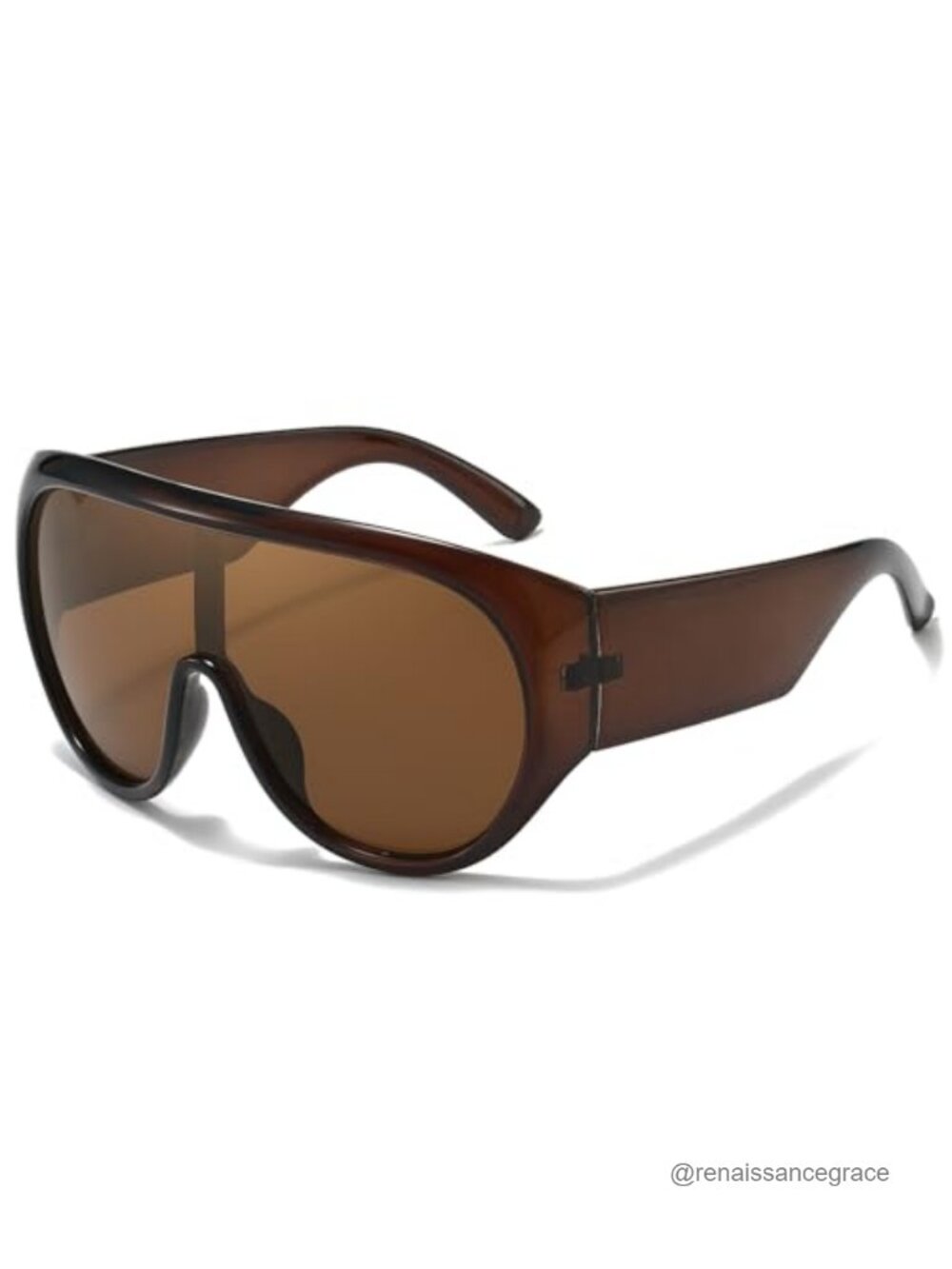 Oversized UV400 Protection Sunglasses Women Oval Full Frame Plastic